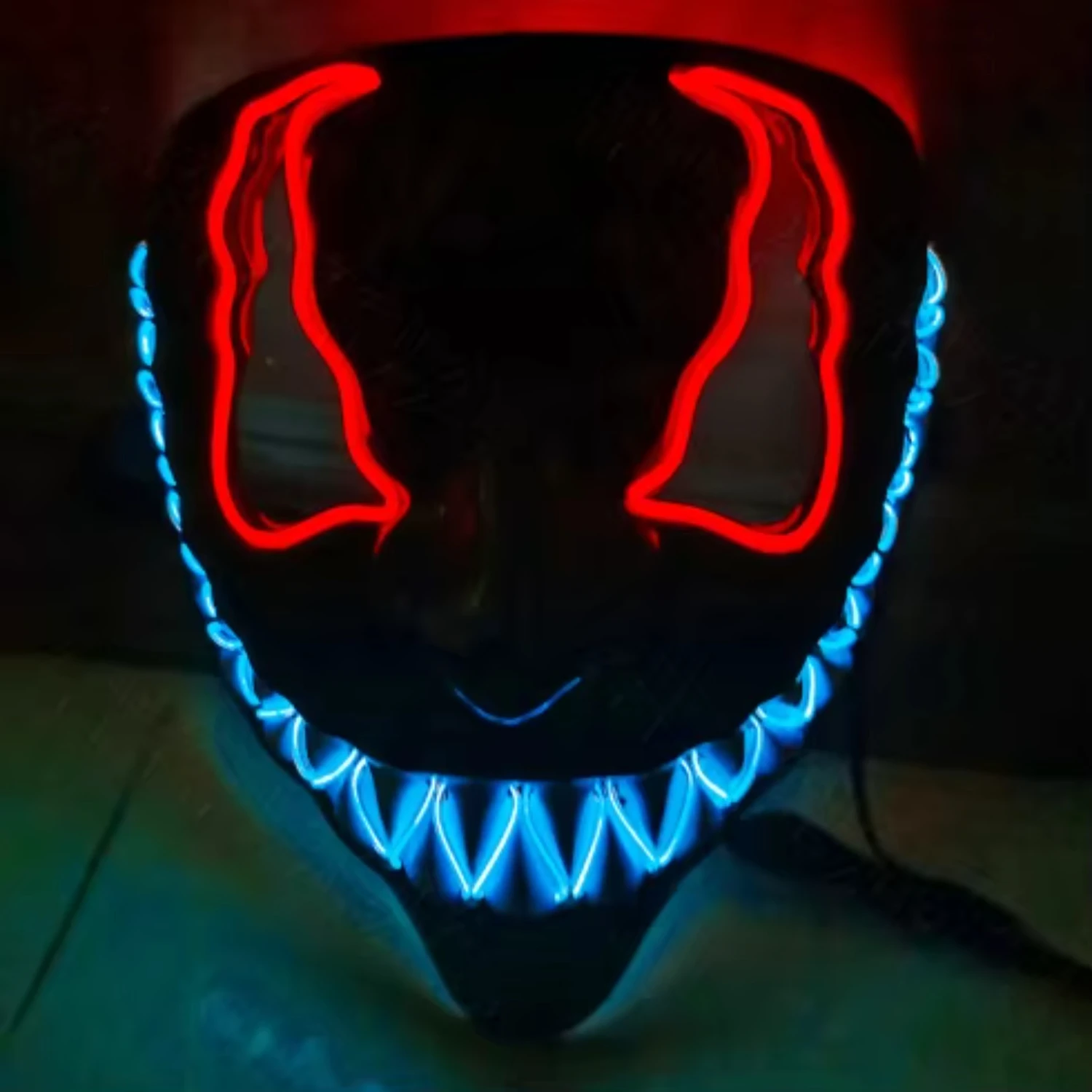 Halloween  Luminous Mask Movie Horror and Bizarre Full Face LED Mask Prop Mushroom decor Elmo birthday decorations Elf ears Fnaf