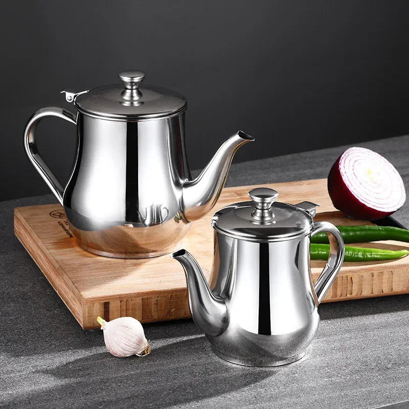 304 stainless steel oil pot dustproof leak control oil pot long nozzle oil bottle fragrance oil small vinegar bottle pot