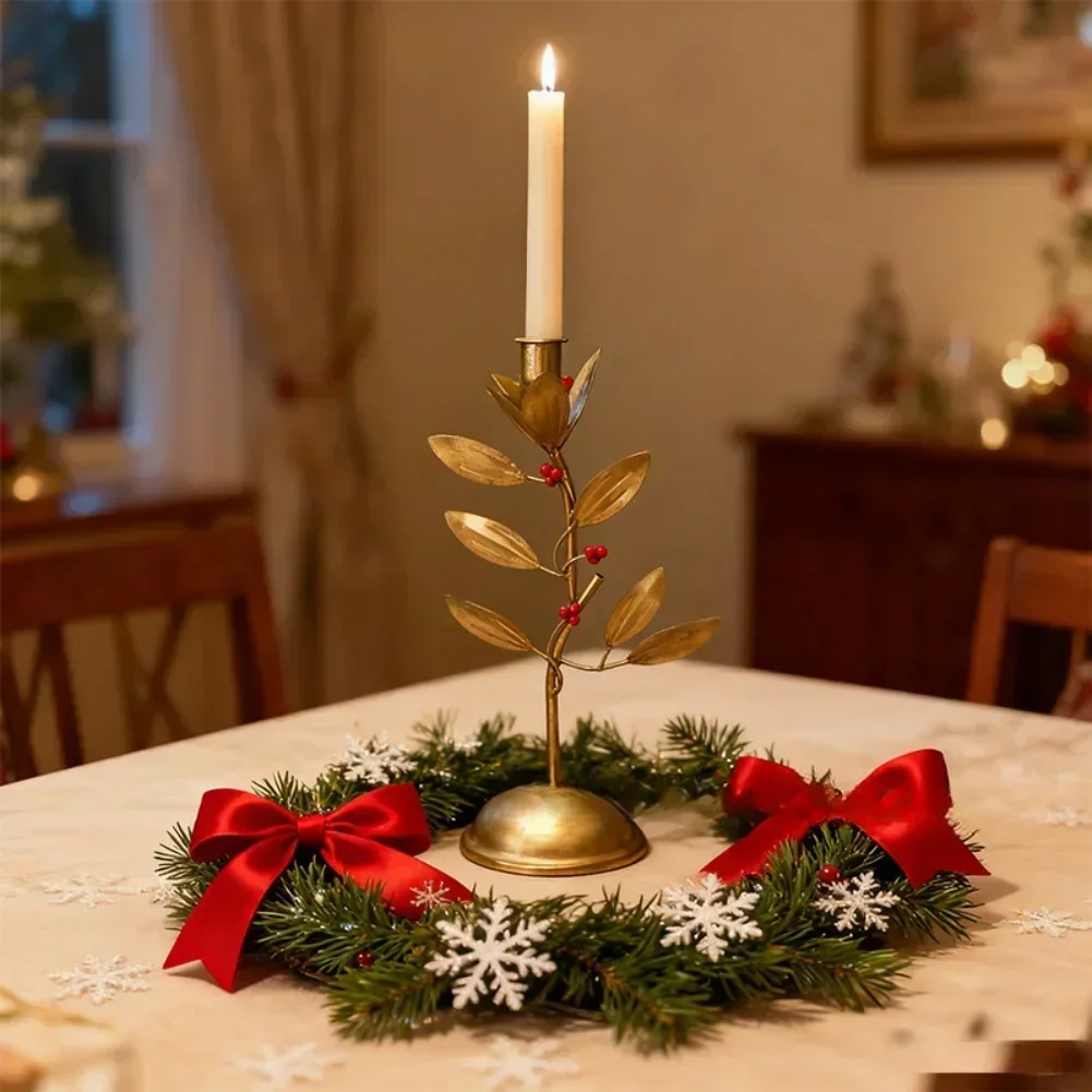 Vintage bronze iron candle holder for For Weddings parties home decor painted tree branch design rustic style centerpiece