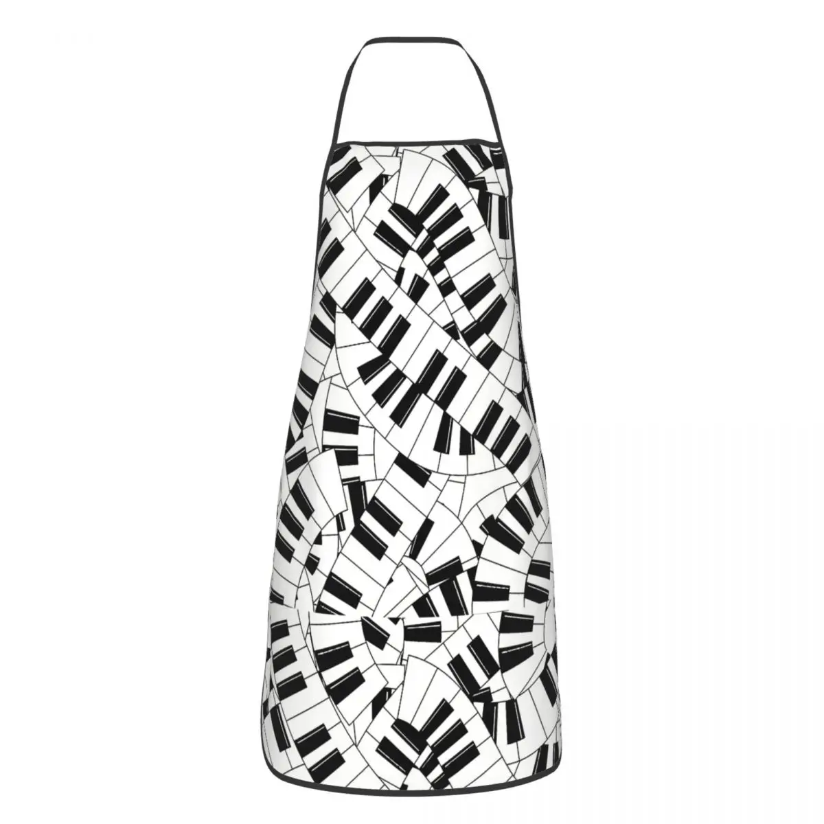 Funny Piano Keys Modern Art Aprons for Women Adult Unisex Kitchen Chef Bib Music Notes Tablier Cuisine Cooking Baking Painting