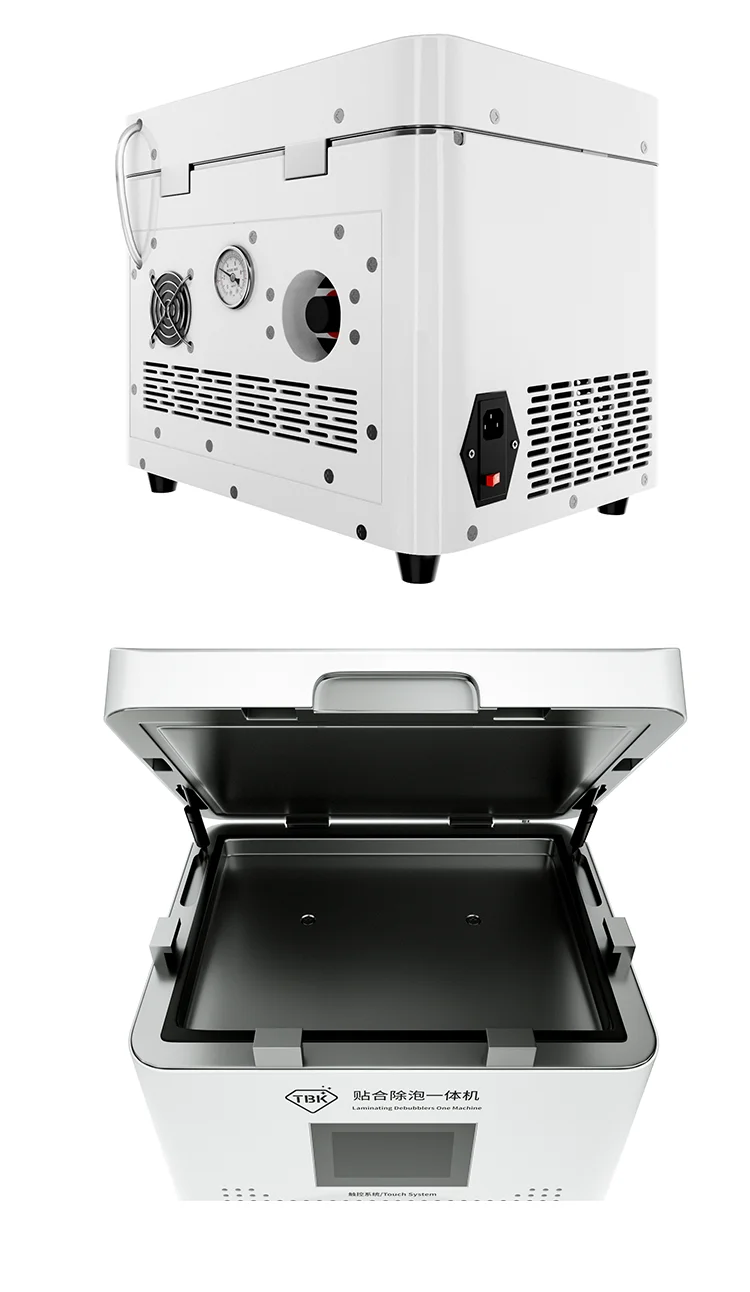 TBK 808A Automatic 2-in-1 OCA Laminator Bubbles Remover Machine 1 Year For IPhone Samsung Flat/Curved Glass LCD Screen