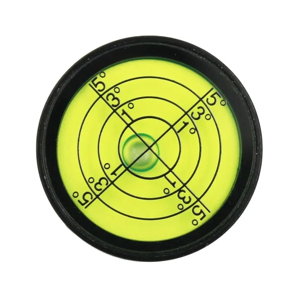 Graduated Scale Spirit Level Bubble Universal Round Bubble Level Diameter 30mm*10mm Green White 1PCS