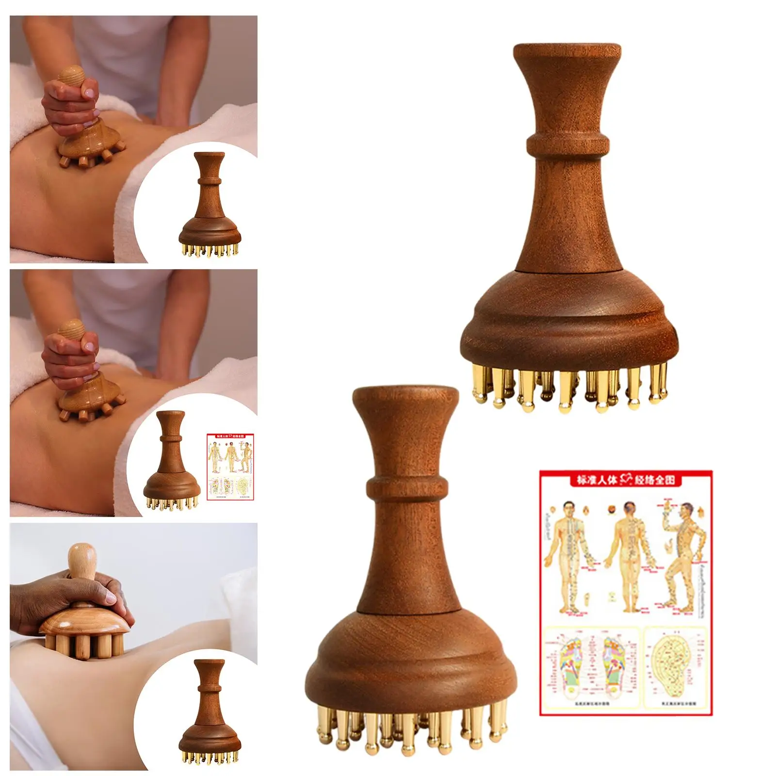 

Деревянная массажная щетка для тела, компактная 29, латунная щетка для ухода за зубами в офисе, глубокая ткань