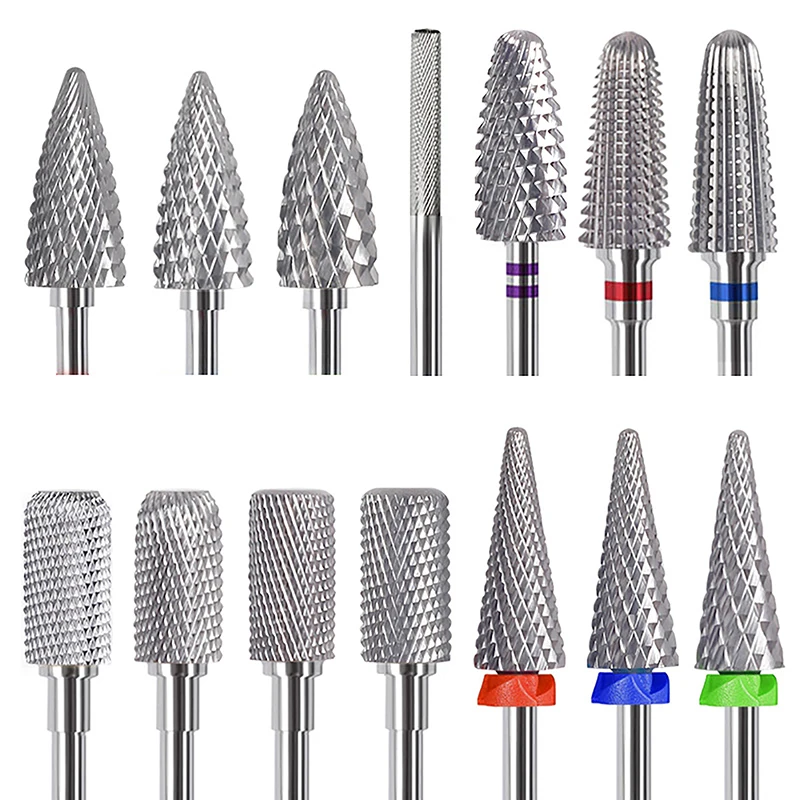 1PC Tungsten Steel Nail Drill Bits Rotate Electric Ceramic Milling Cutter For Manicure Gel Polish Remover Nail Files