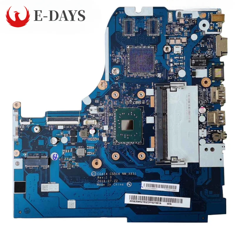 For Lenovo 310-15IAP UMA Motherboard NM-A851 Notebook Mainboard with CPU N3350 N4200 100% Tested OK