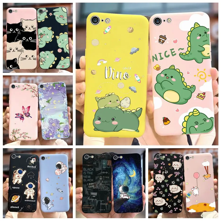 For Apple iPhone SE 2020 Case Cute Dinosaur Cartoon Cover Soft Silicone Phone Case For iPhone SE 2022 iPhoneSE 2020 Fundas Coque