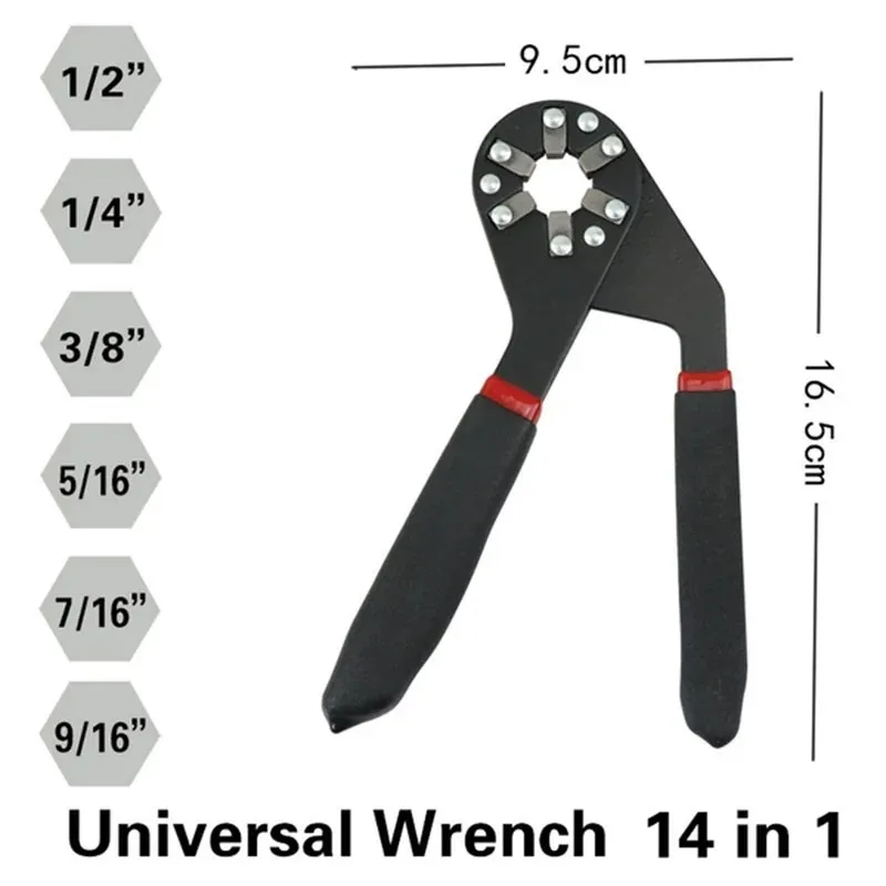 Multi-Functional Adjustable 8 Inch Open Type Craftsman Repair Tools Spanner Hand Repair Tools Wrench Grip Pliers Hexagon Wrench