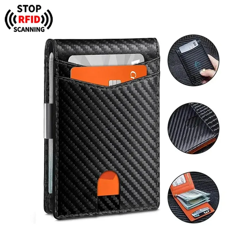 

Минималистичный кошелек с защитой от RFID для мужчин, ультратонкий дизайн на 12 карт, однотонный, портативный, для переднего кармана, многофункциональный держатель для карт