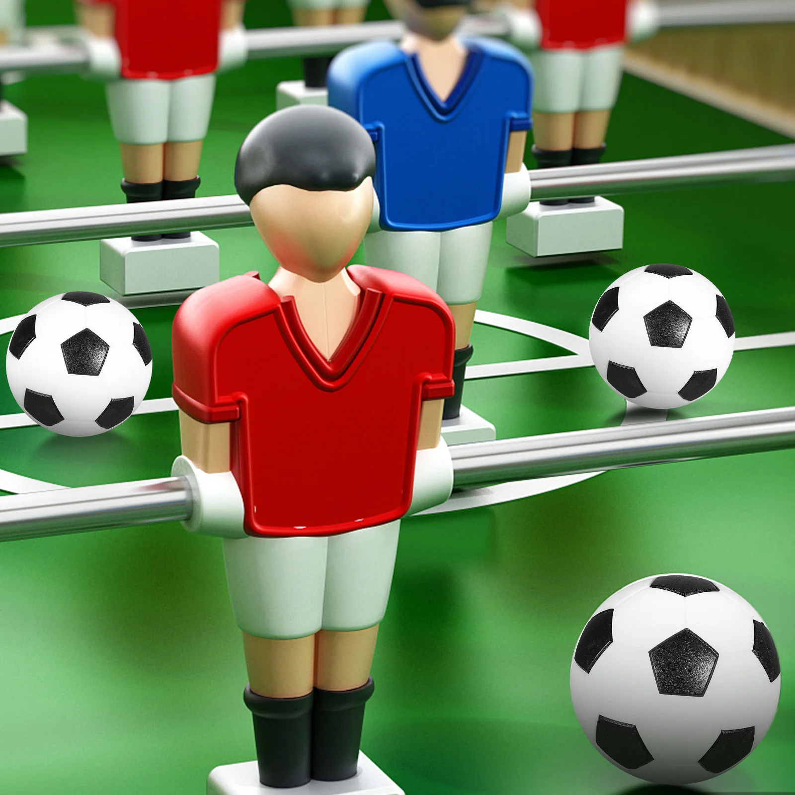 Replacement Soccer Balls Table Football Small Replacements for Black and White Mini