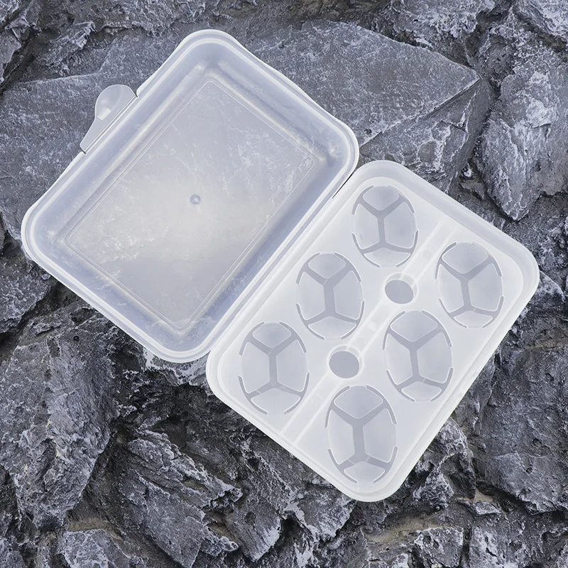 

6-Count Portable Egg Storage Box Clear 6 Grids Egg Holder For Refrigerator Camping Picnic Organizer Fridge Travel Container