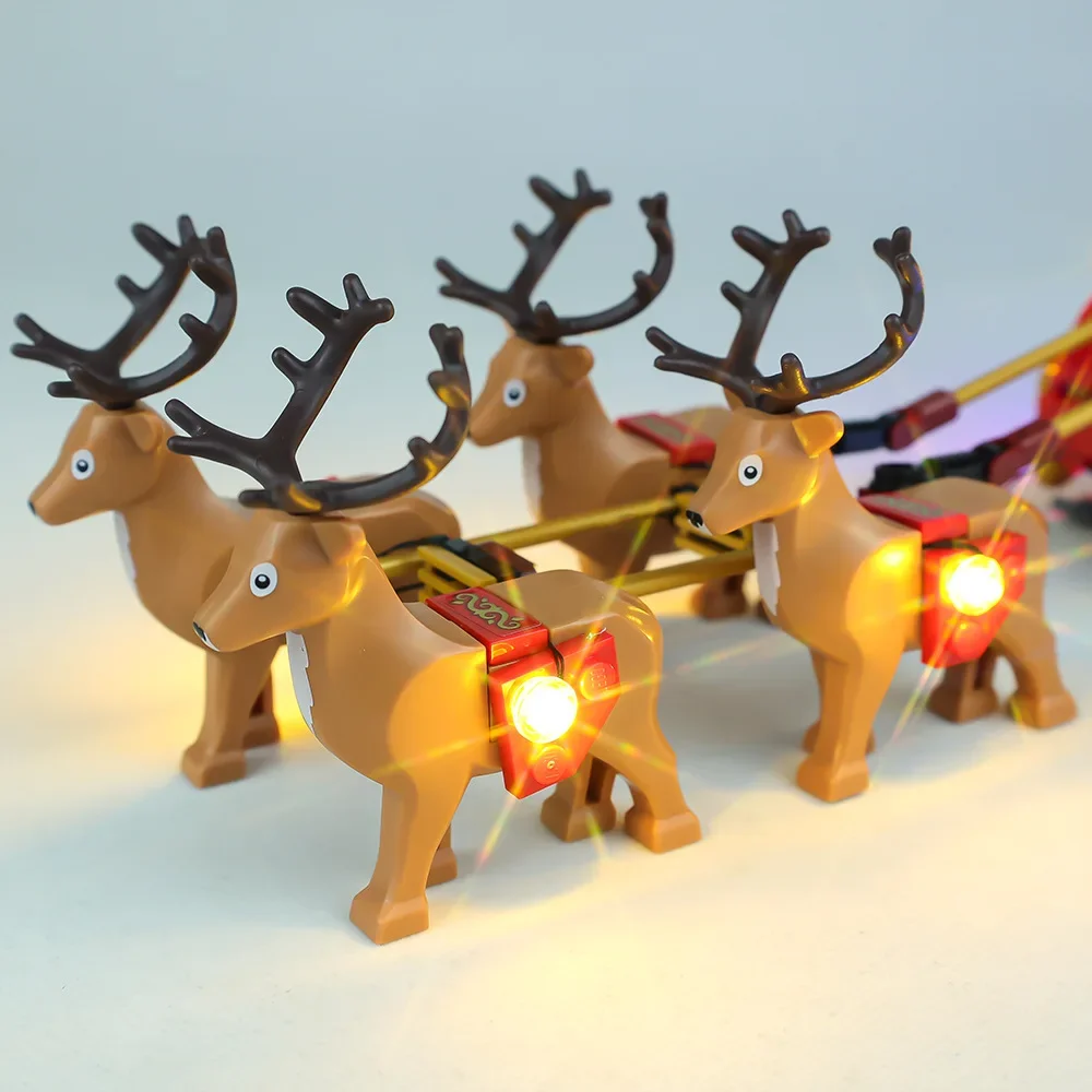 No Building Blocks Lamp Lighting for Santa\'s Sleigh 40499 DIY Toys Gift Only Lighting Set