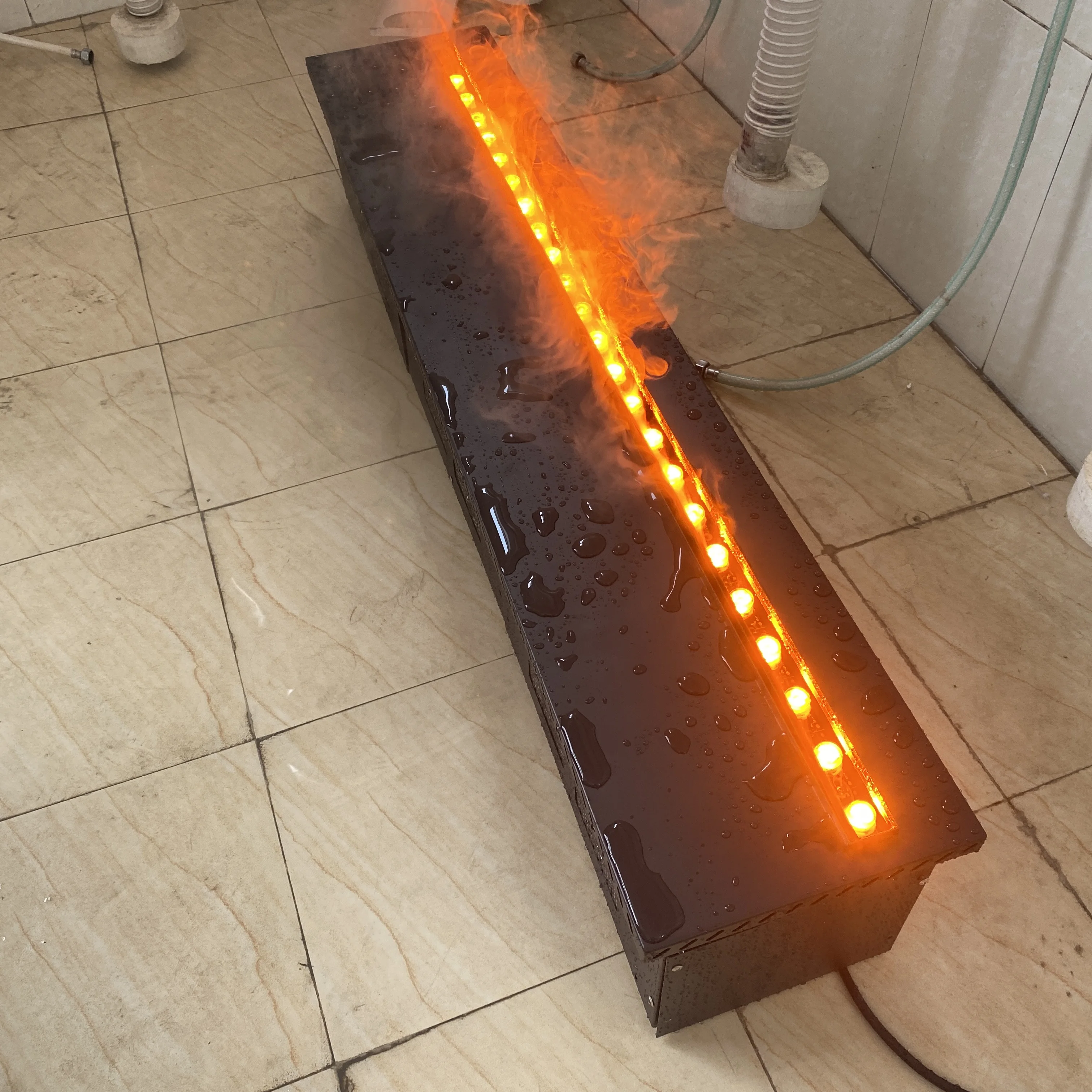 Advanced Custom Outdoor 3D Water Mist Fireplace Rainproof Simulation Flame Decoration Fireplace Outdoor Fireplace