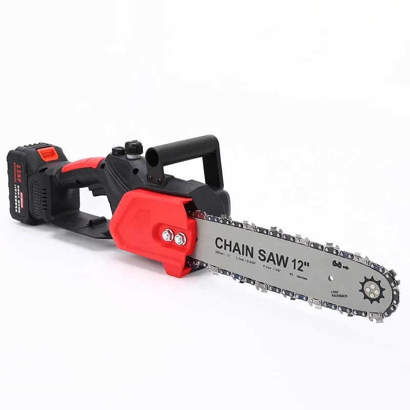 

YYHC-Factory sell 12 in Electric Cordless Chainsaw High-power Household Hand-held Electric Lithium Chainsaw Power Tools chain