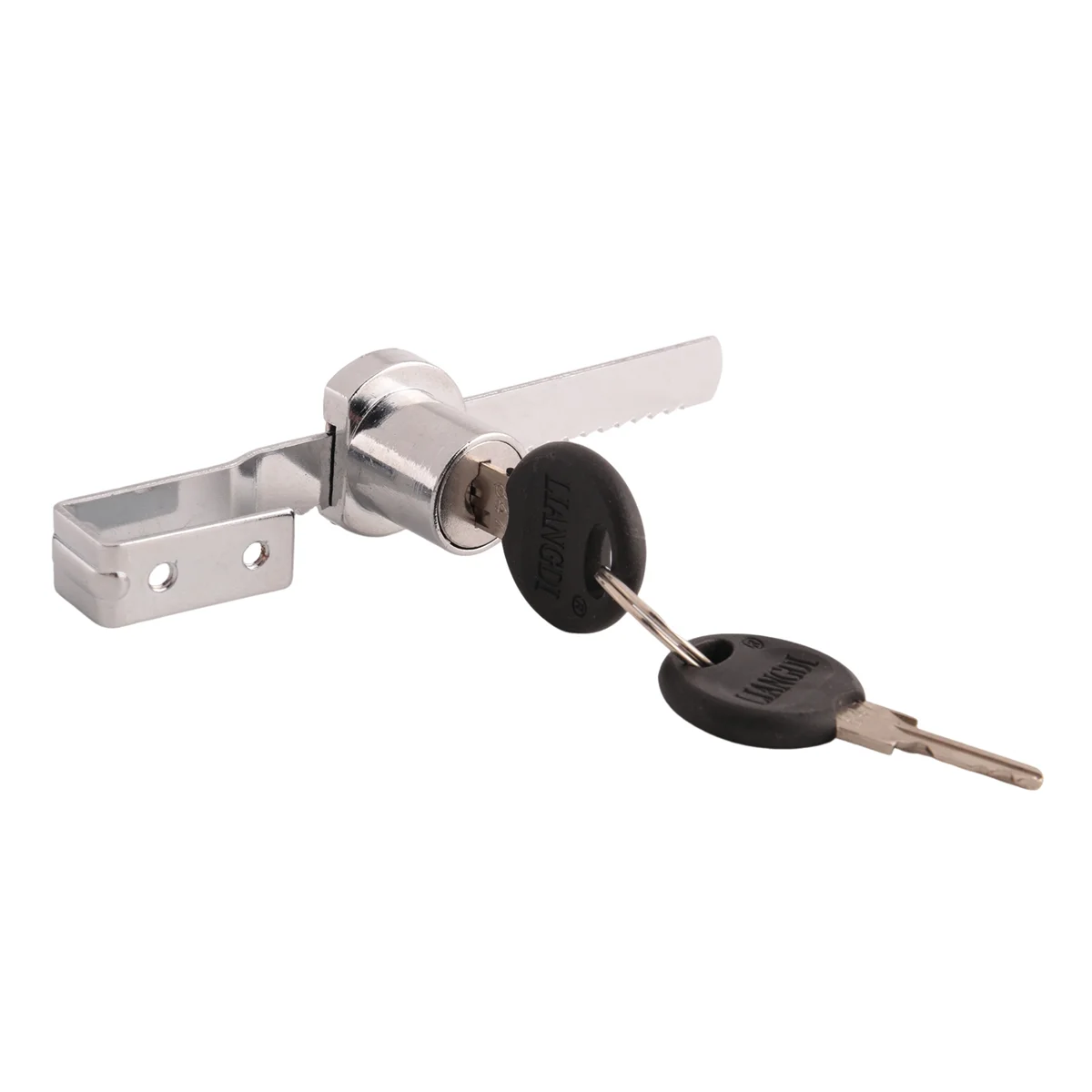 Display Case Lock Sliding Glass Door Ratchet Lock Security Glass Cabinet Lock with 2 KeysJAS