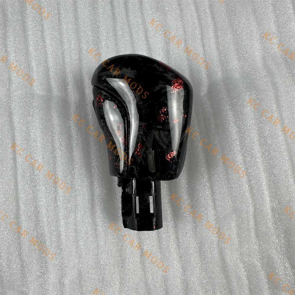 Forged carbon fiber gear shift knob for H-onda C-ivic 10th gen 2016-2021 red flake automatic transmission shifter car accessorie