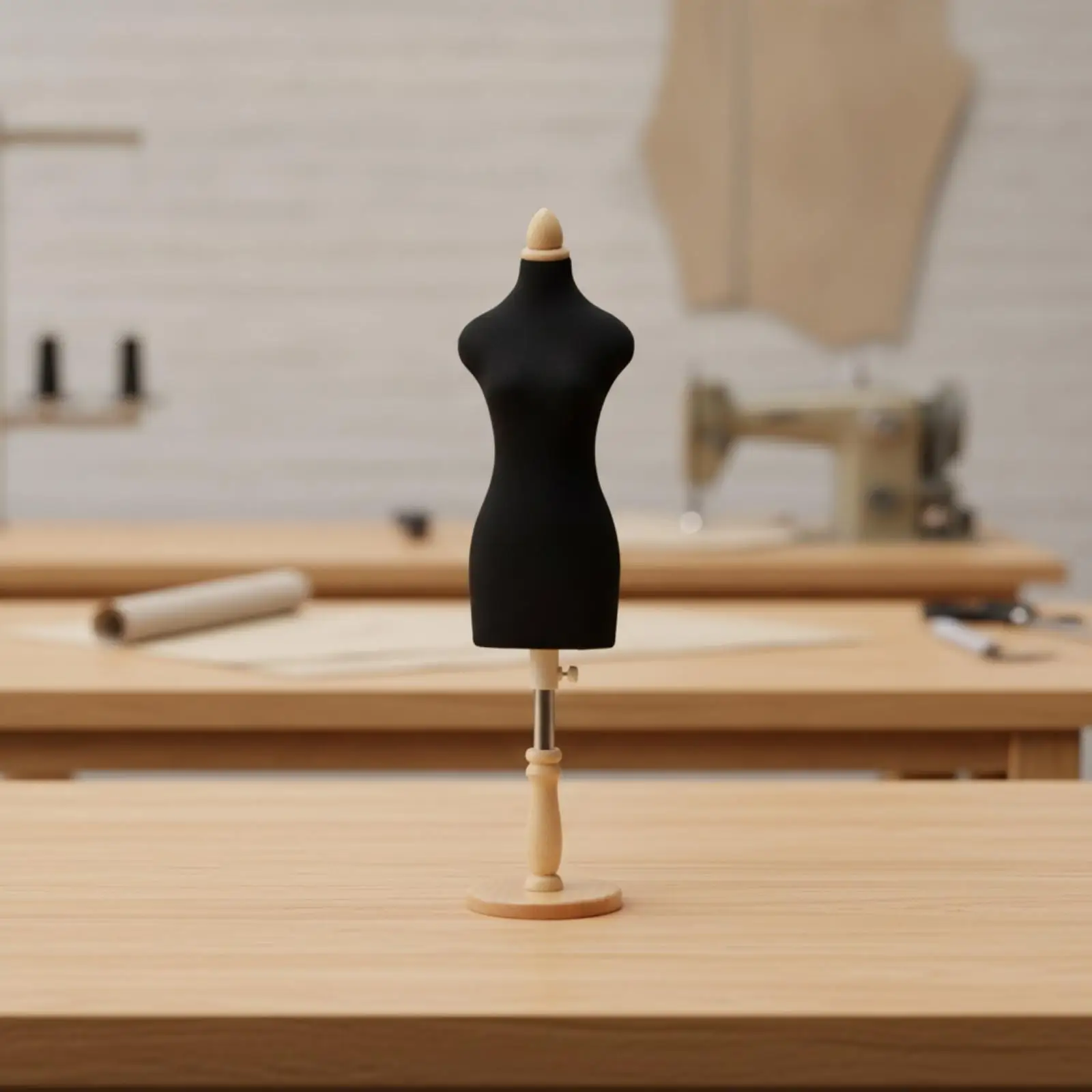 Half-Scale Dress Form Pinnable Mini Dress Form with Sewing Accessories Dressmaker Form Height-Adjustable Tailor Model Portable