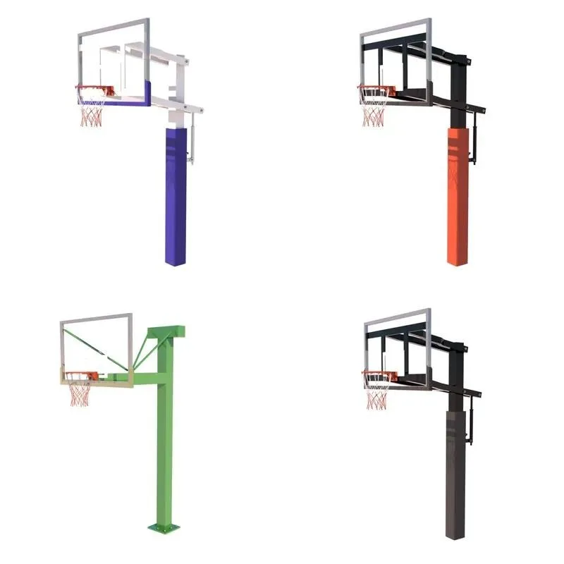 Heavy Duty Outdoor Basketball Hoop for Adults Removable Steel Frame with HDPE Fiberglass Backboard and Net Eco Friendly Blue