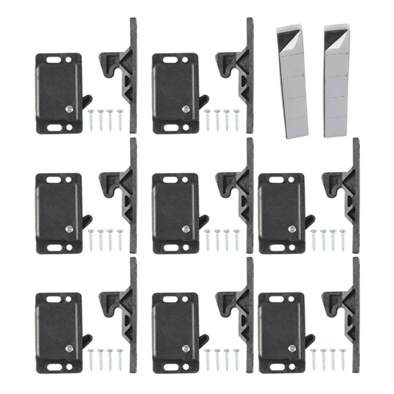 Motorhomes Drawer Door Push Latches Catch with Hardware Pack Of 8 Secure Hold Fit for Campers Cabinets Easy DropShipping