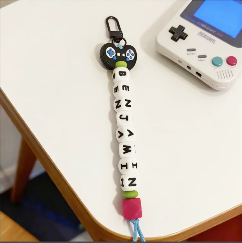 Personalized Keychain Bag Charm, Custom Name Gift