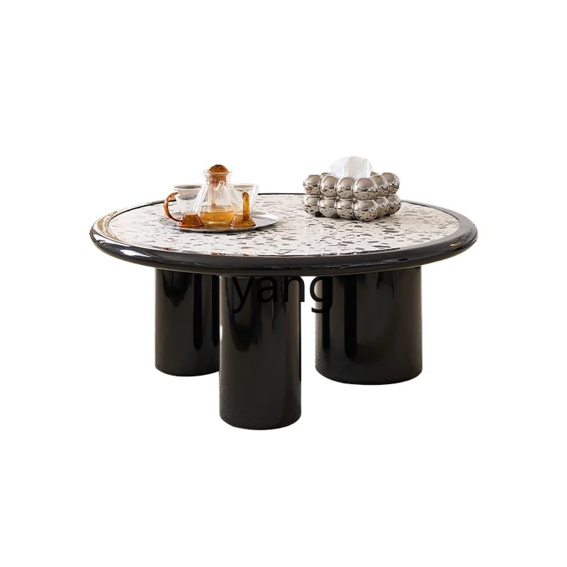 

LMM round Tea Table Combination Small Apartment Living Room Home Modern Sitting Floor Short Table