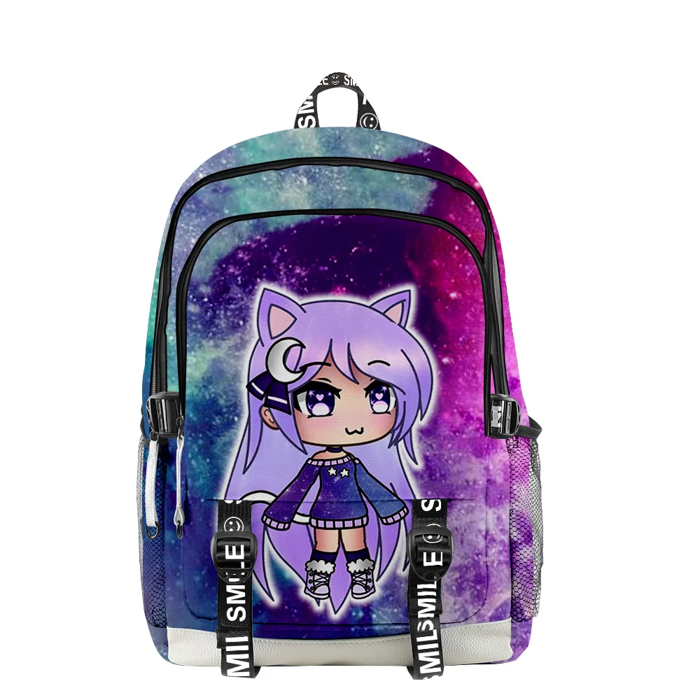 

Harajuku Novelty Cool School Bags Unisex Gacha Life Travel Bag 3D Print Oxford Waterproof Notebook Shoulder Backpacks