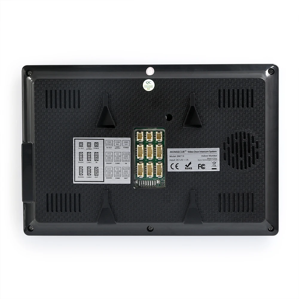 HOMSECUR 4 Wire BA19W-B  WIFI Tuya 7" Indoor Monitor For HDK HD 1080P Video Doorphone Intercom System