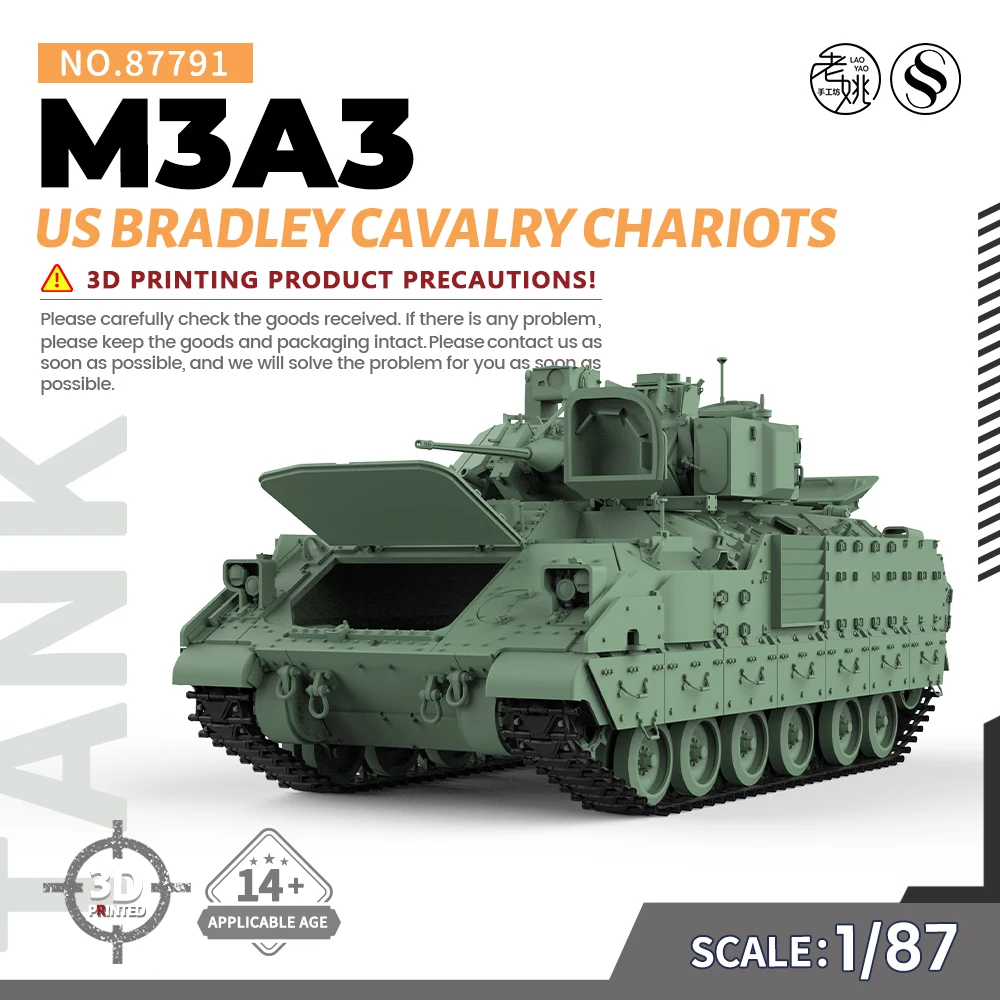 SSMODEL SS791 1/87 Military Model Kit US M3A3 Bradley Cavalry Chariots WWII WAR GAMES