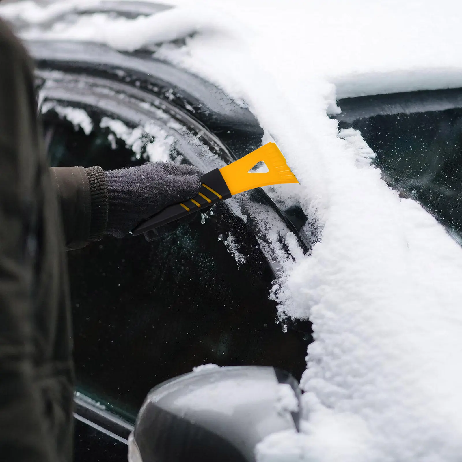 2Pcs Plastic Snow Shovel & Ice Scraper for Car Windows, Hood, Bumper, Trunk – Multi-Functional Snow Removal Tool