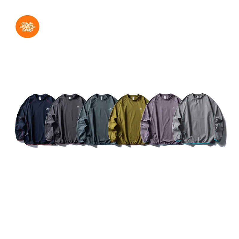 

DAVIDSHAO Европейский размер США, роскошная одежда высокого качества, осенне-зимняя легкая быстросохнущая мужская футболка с длинными рукавами для занятий спортом на открытом воздухе