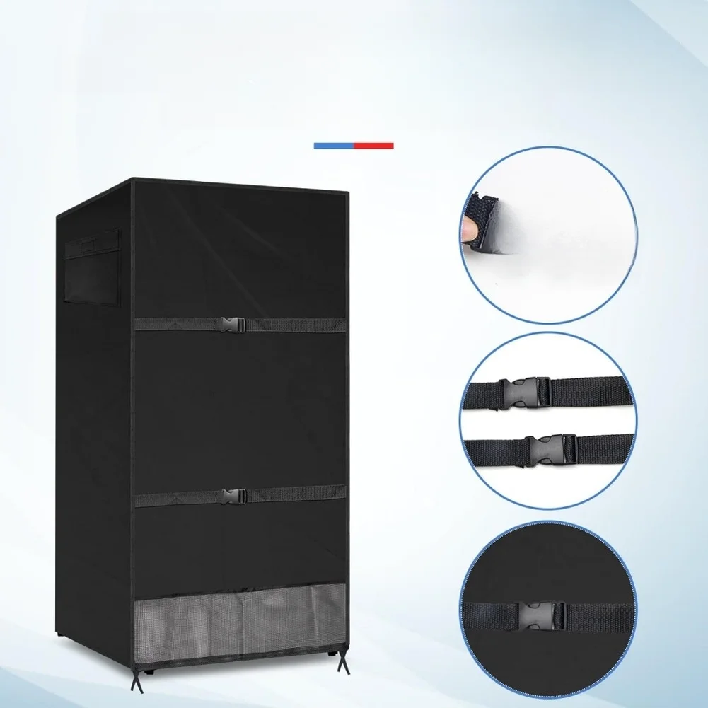 Waterproof Oxford Cloth Refrigerator Cover 210D Dustproof Outdoor Protector for Upright Fridge Multiple Dimension Compatibility
