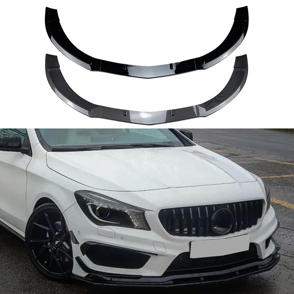 

3 Stage Front Bumper Lip Spoiler Side Lower Splitters Body Kit For Mercedes Benz CLA Class C117 CLA200 260 CLA45 AMG 2013-2015