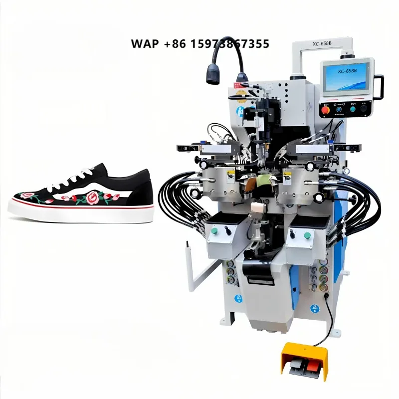 XUCHANG Automatic Side Heel Lasting Machine Factory Price Computer Control Shoes Making Equipment for Sneakers Sports Shoes