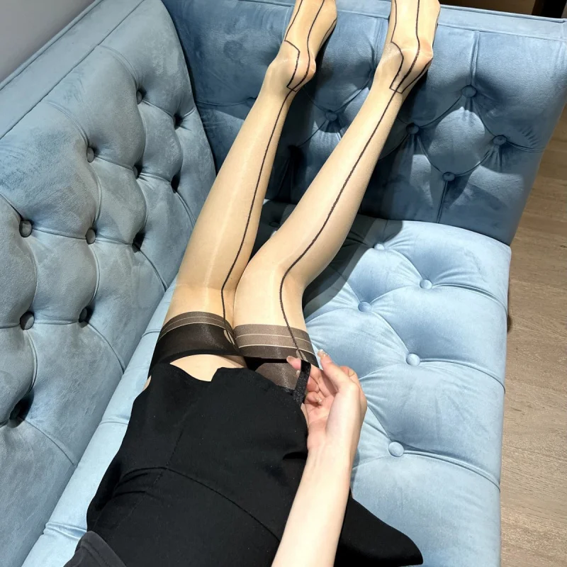 

Luo Ying7368Aurora Series Mesh Six-Strap One-Piece Eyelet Silky Glossy Thin Long Stockings