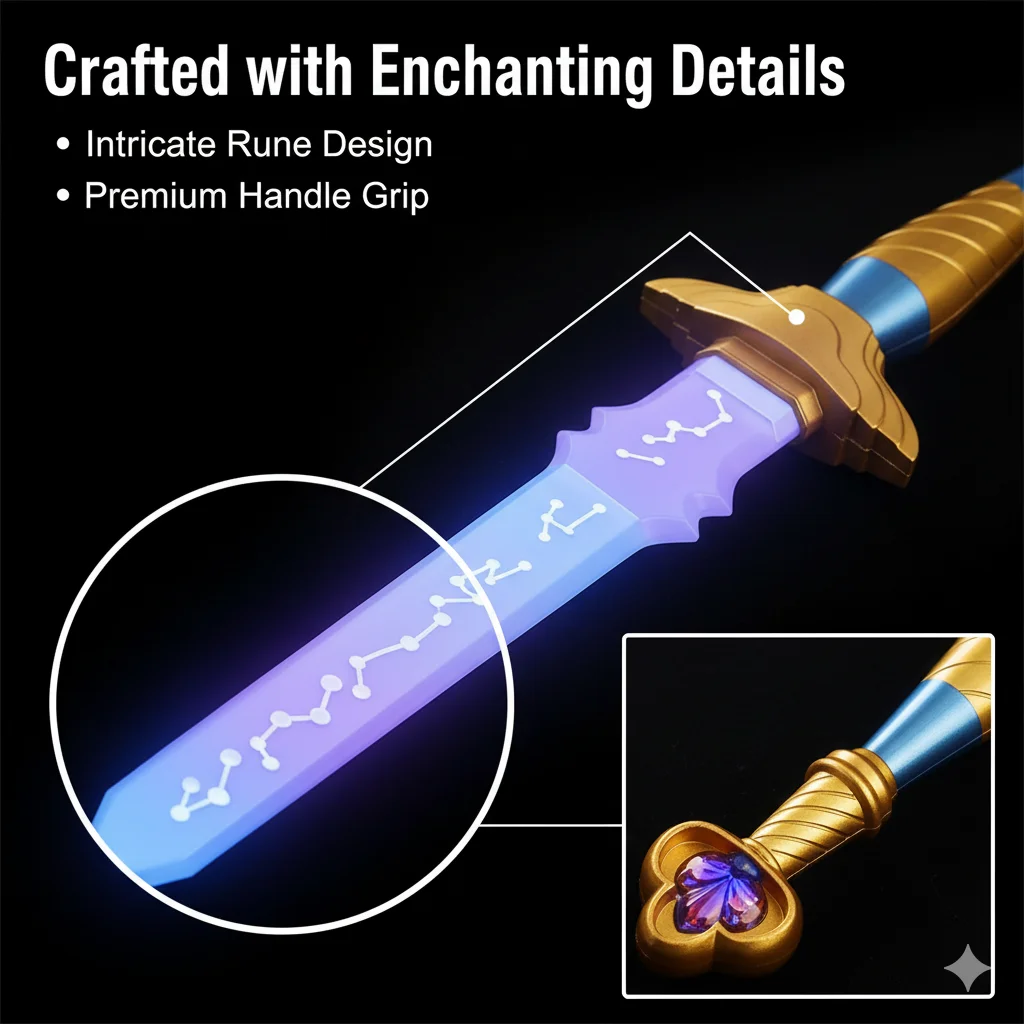 الشياطين الكرتون لعب الأدوار الدعامة Kpop الصيادين هالوين رومي السيف الطويل مع الرونية سكين الدعائم كرنفال تأثيري حلي الملحقات #2