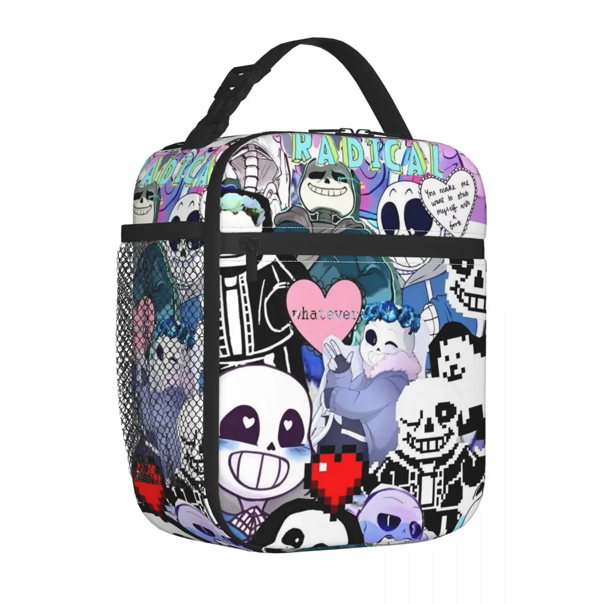 

Undertale Sans Game Cube Gaming Insulated Lunch Bags Thermal Bag Reusable High Capacity Tote Lunch Box Food Bag College Picnic