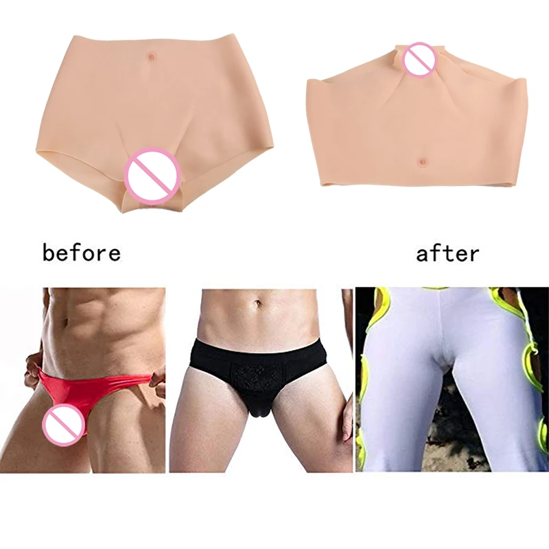 Liifun Silicone Fake Vagina Sex Panties Underwear Realistic Pussy Brief Shemale Crossdresser Transgender Drag Queen Transvestite