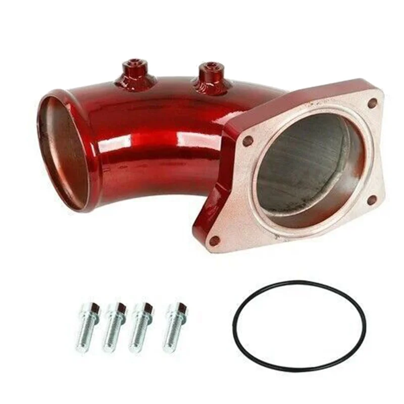 -ABKM Kit tubo di scarico Turbo Gomito di aspirazione Forniture per auto Accessori di ricambio per Ford 03-07 6.0L Rosso