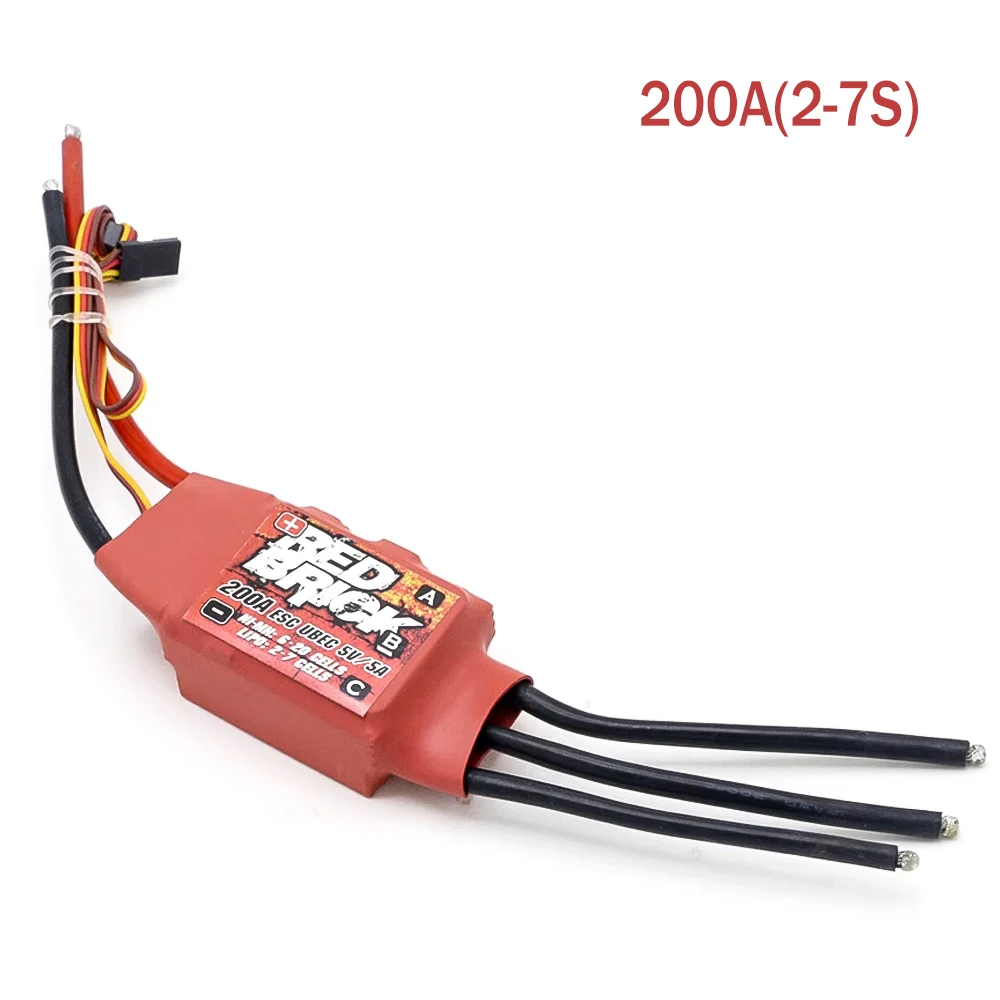 

Бесщеточный регулятор скорости Red Brick ESC50A-200A 5V/3A 5V/5A BEC для FPV мультикоптера, регулятор скорости дрона