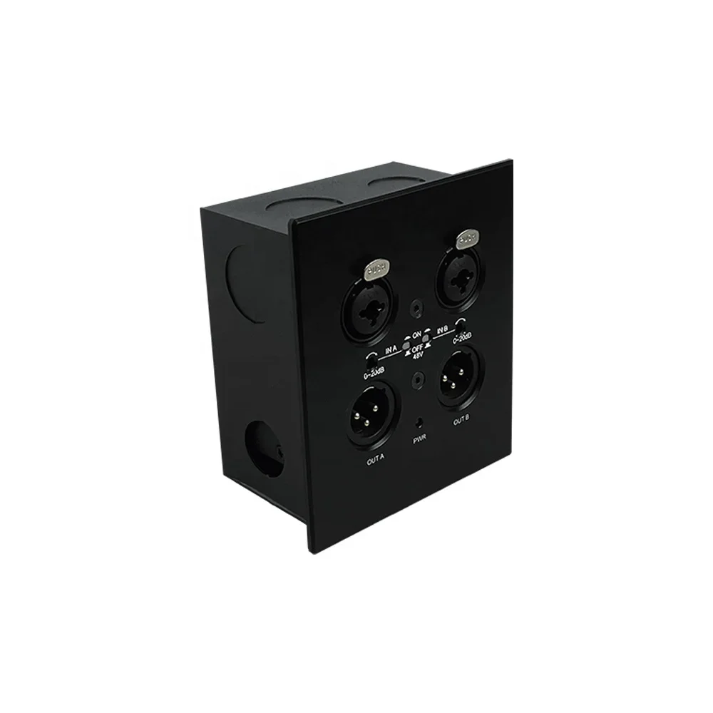 

Dante Wall Plate Panel 2 Channel Dante interface Audio with two-in-one 3-pin XLR port