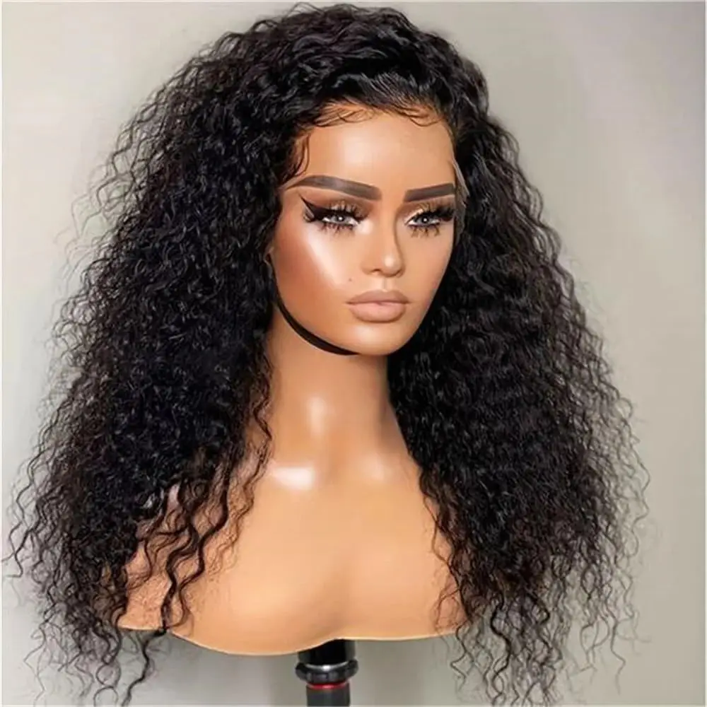 

Kinky Curly 13x4 Lace Front Wigs Human Hair 4x4 Water Wave Gluleless Wig Curly Human Wigs For Women Pre Cut Transparent Lace