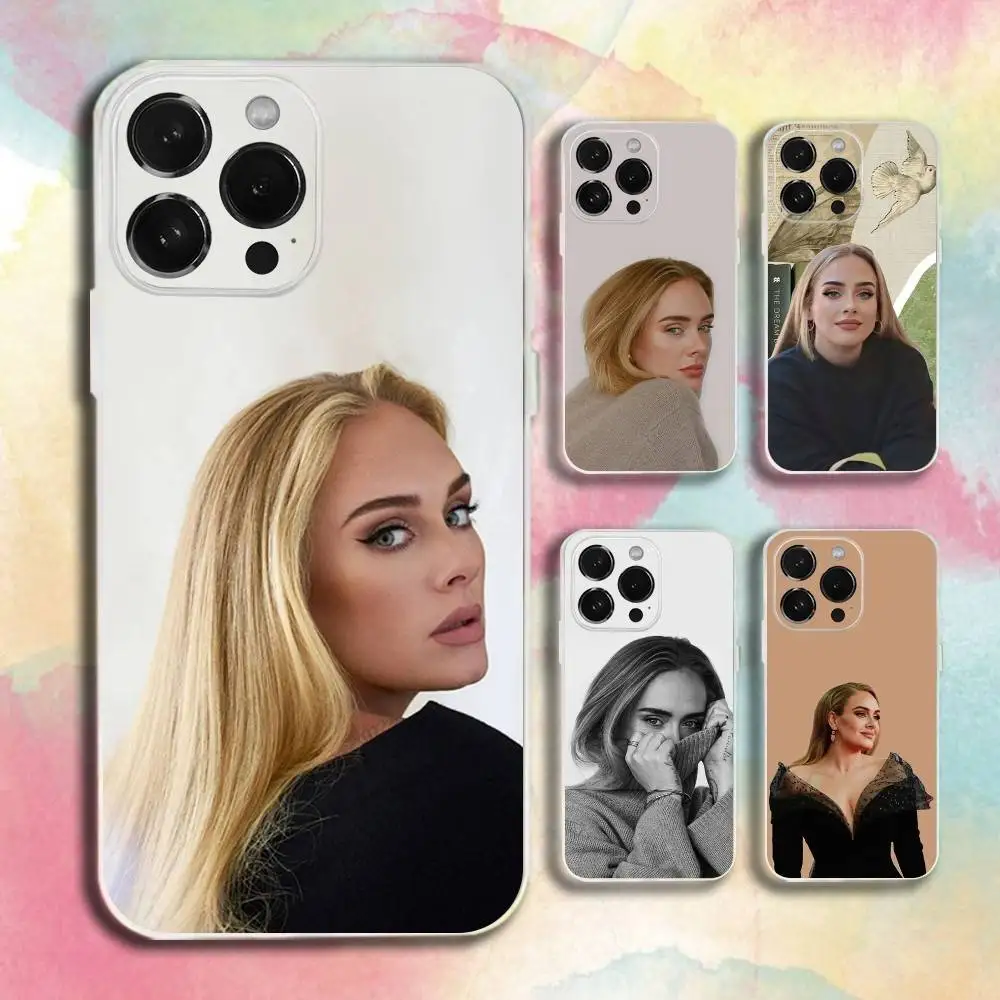 

Singer A-Adele Adkins Phone Case For iPhone 16,15,14,13,12,11 Plus,Pro,Max,XR,XS,Plus,E,SE4,Mini Transparent Cover