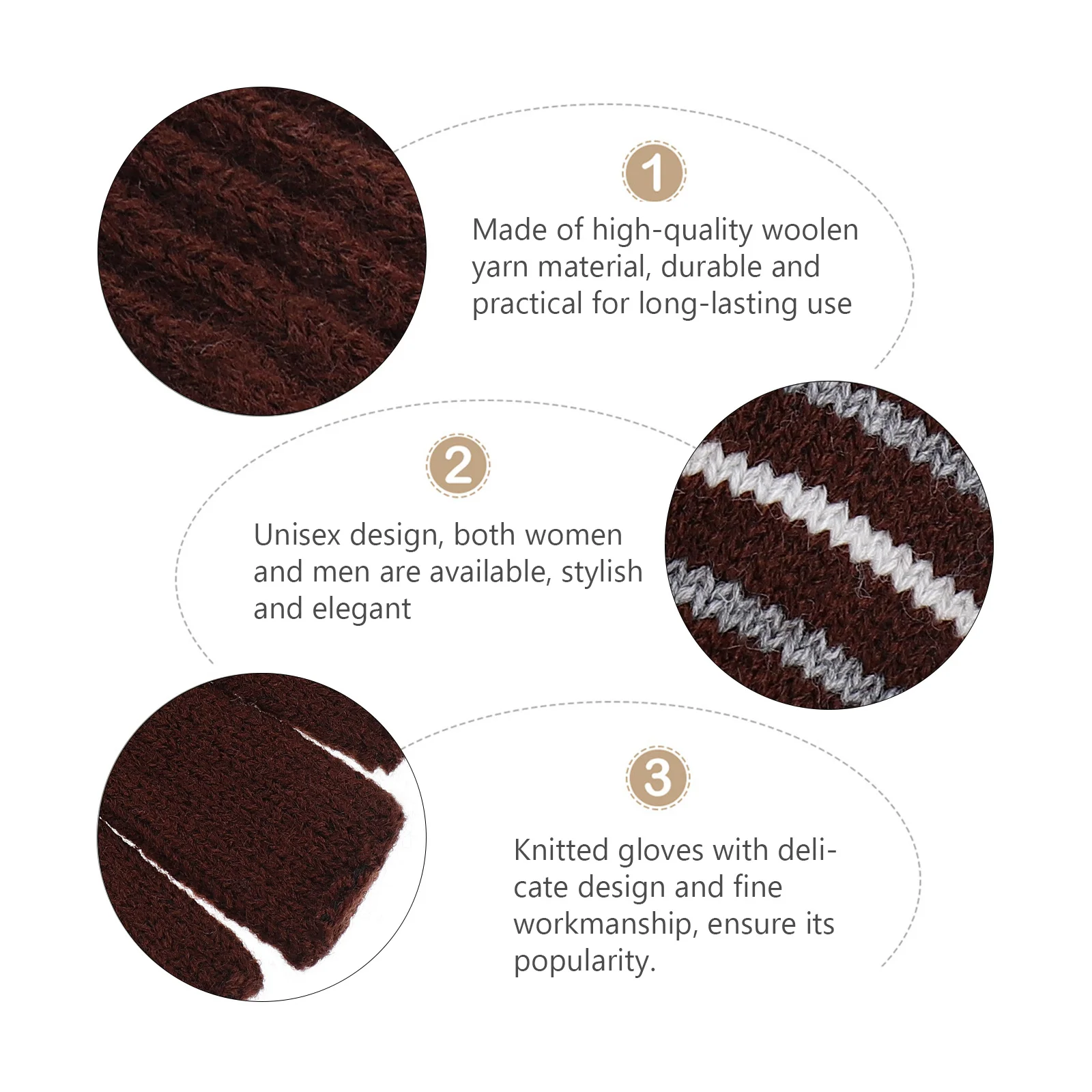 

1Pair USB Heated Mitten Unisex Durable Woolen Yarn Gloves Winter Hands Warmer Fingerless Thermal Gloves USB Heated Mitten