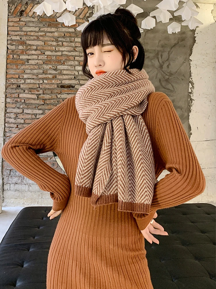 Fashion Imitation Cashmere Women Plaid Scarf Winter High Quality Wrap Thick Shawl Pashmina Female Scarve Foulard Bufanda Stoles