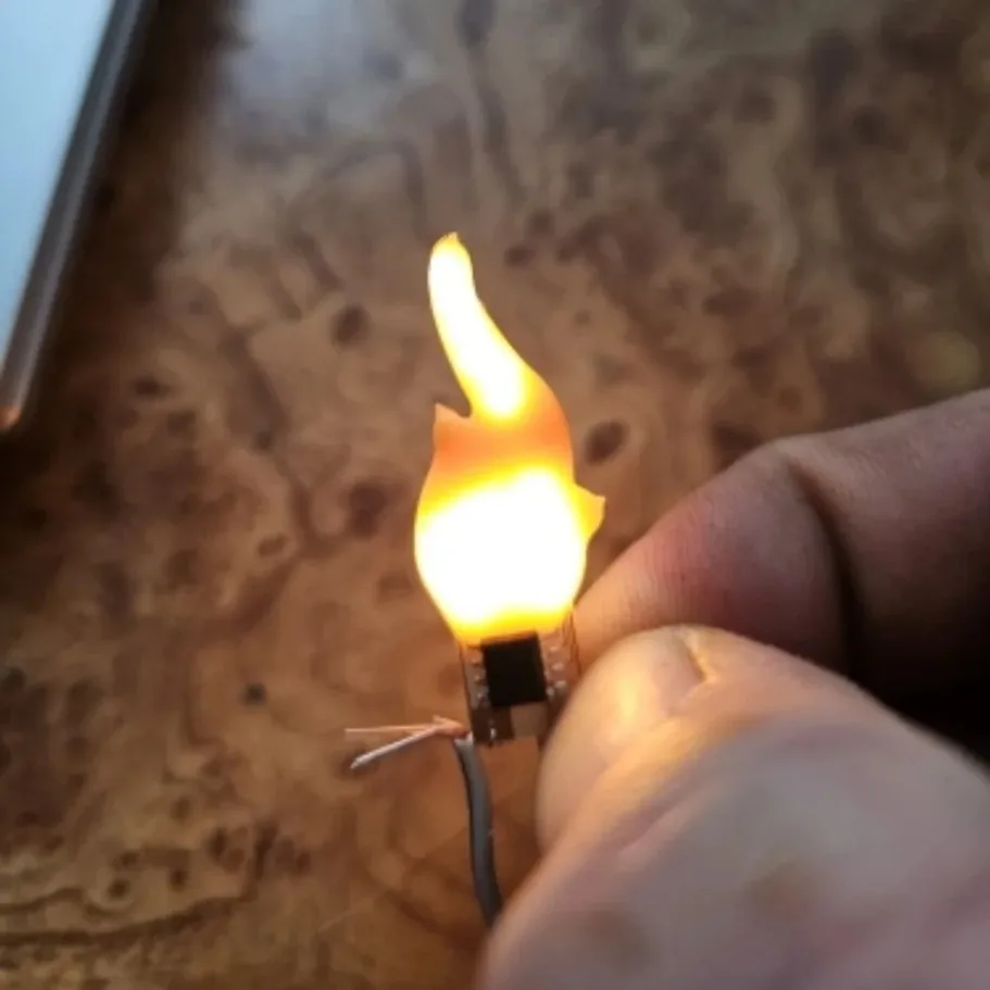 تيار مستمر 3 فولت-5 فولت Led COB فلاش الشموع اديسون لهب الدافئة الأبيض 2200 كيلو LED خيوط ديود لتقوم بها بنفسك حفلة عيد الميلاد الديكور 1 قطعة 30 قطعة 100 قطعة