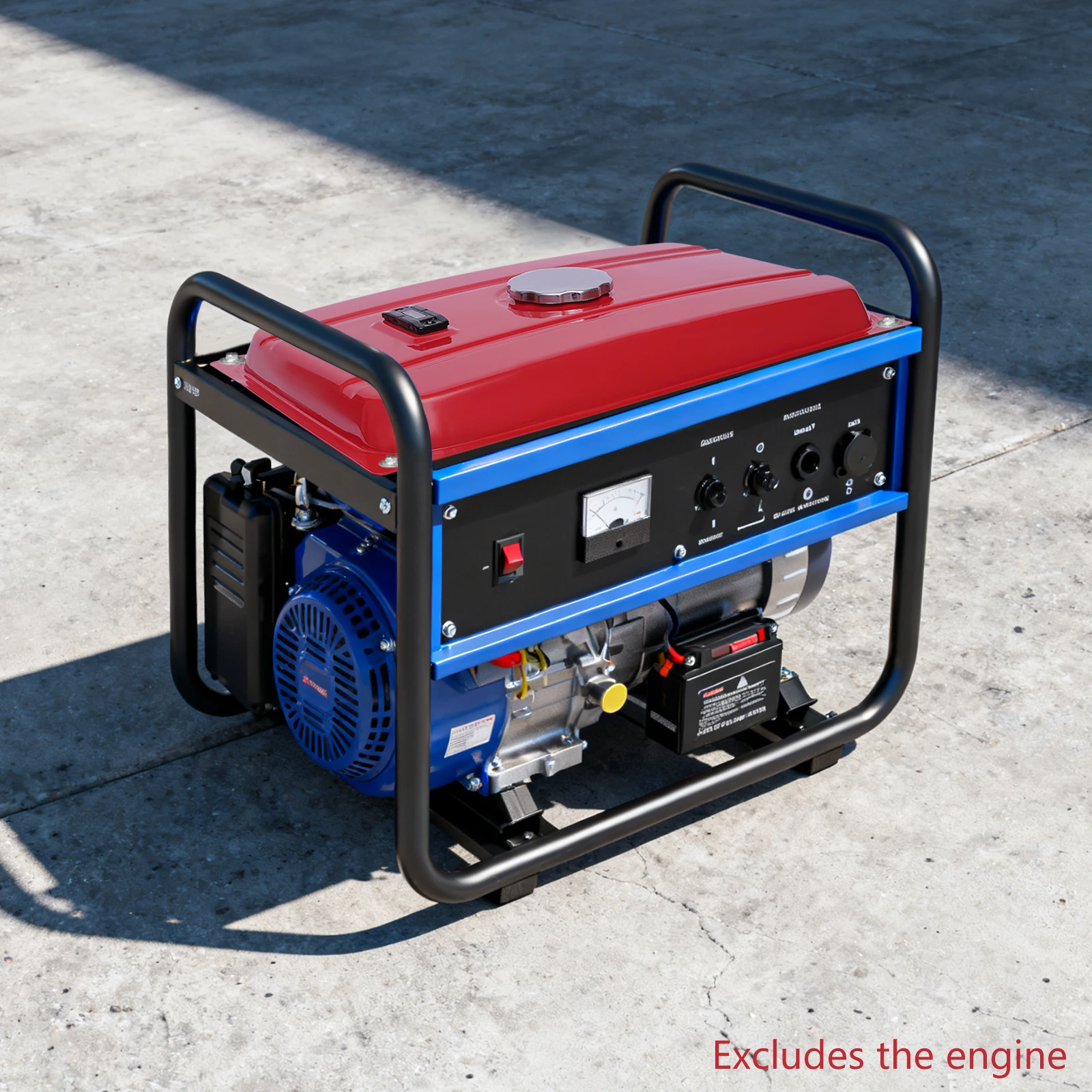 4-галлонный одноцилиндровый бензиновый генератор, сменный топливный бак, бензобак с манометром и переключателем для строительной площадки и домашнего использования