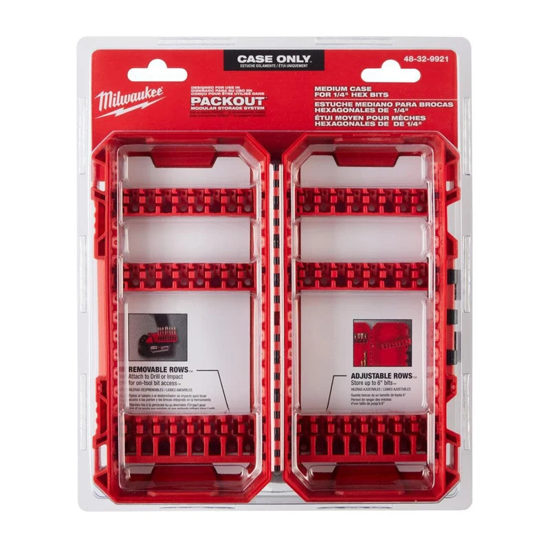 Milwaukee 48-32-9921 Medium Case Impact Driver Accessories Storage Box Bit Spare Parts ToolBox