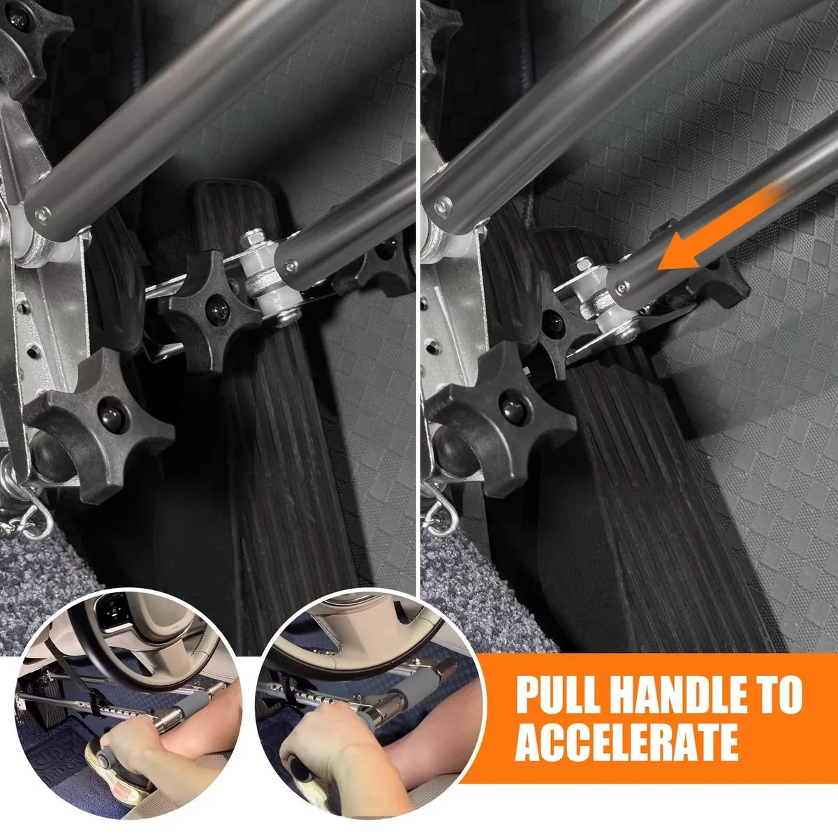 Car Hand Control Device for Disabled Drivers, Portable Driving Hand Control Driving Assistance