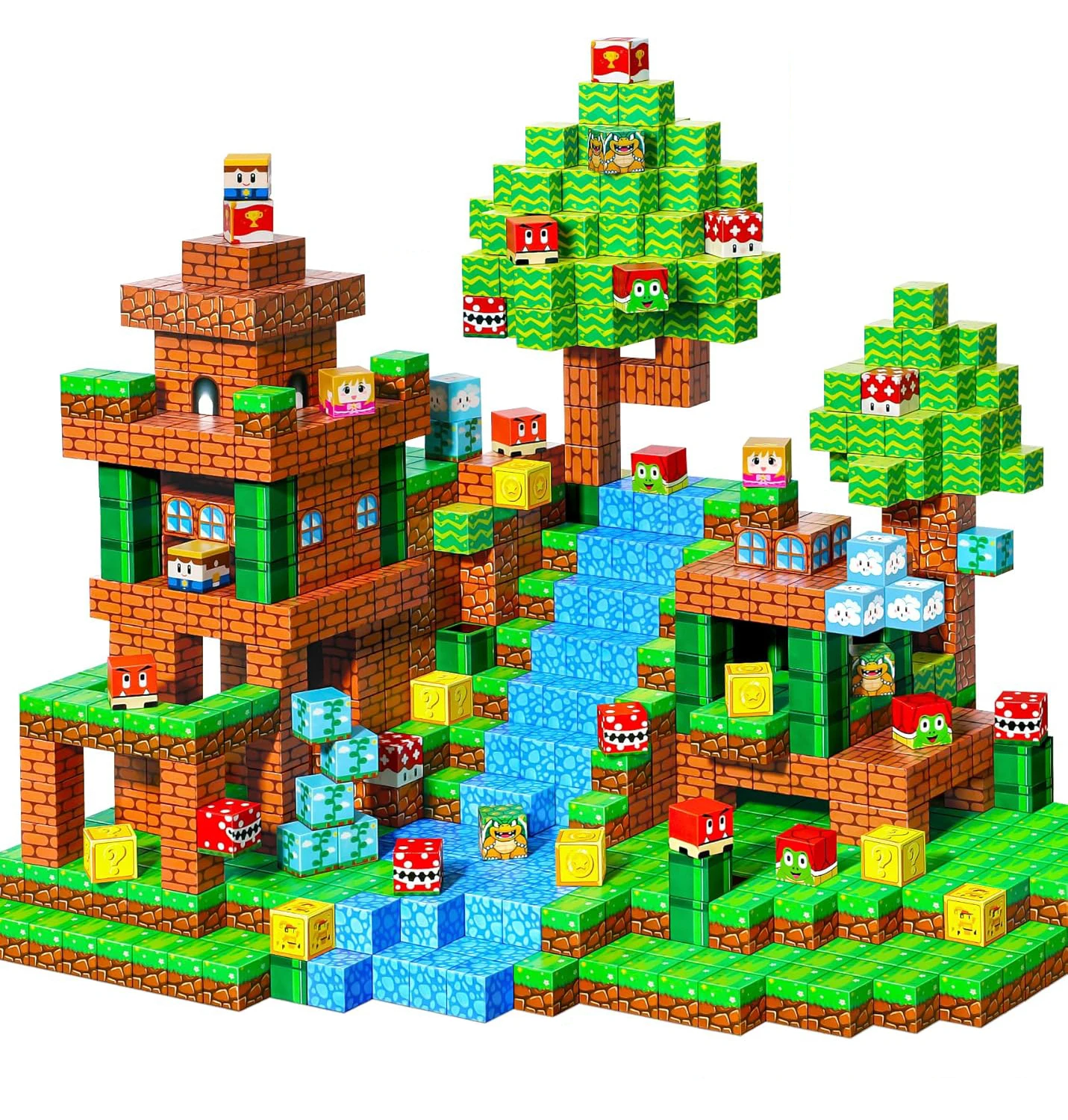 25–160 Stück Magnetblöcke (Magnetwürfel) – STEM-Spielzeug für Kinder 3+. Stapelbare, perfekte Halloween-/Weihnachtsgeschenke für Jungen und Mädchen