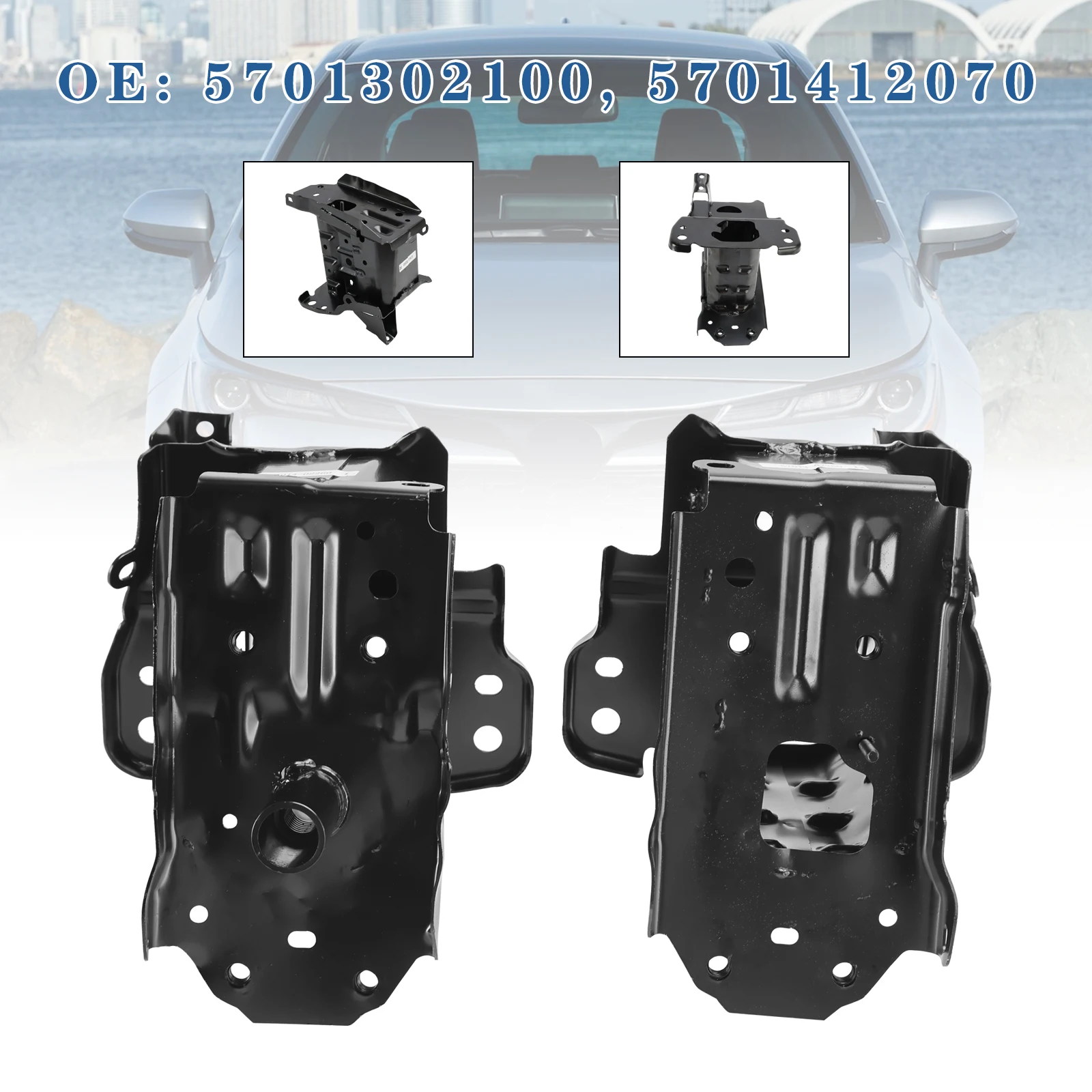 Artudatech Bumper Bracket Set for Toyota Corolla 2019 2020 2021 2022 5701302100 5701412070