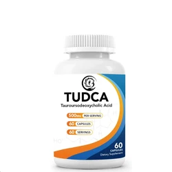 TUDCA 500mg supplement, liver and gallbladder support, true pure bile salt, bitter taste, gluten free, non GMO -60 capsules